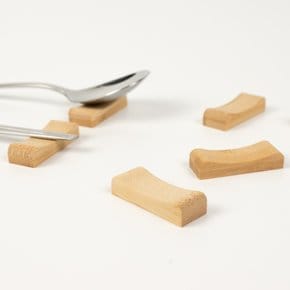 대나무 넓은 젓가락 나무 단면 수저 받침 받침대