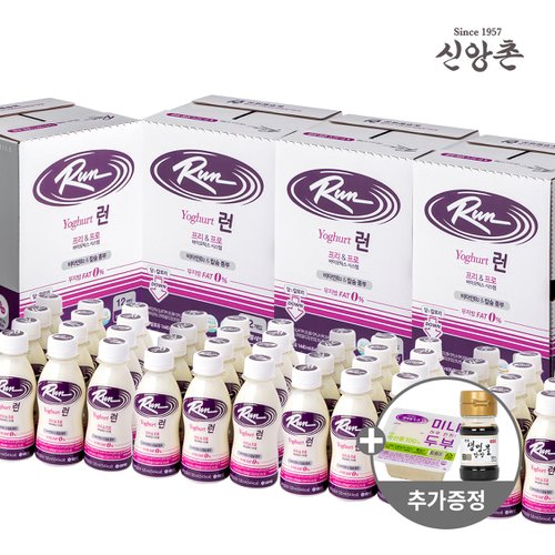 신앙촌 프로바이오틱 런요구르트 48병 (국산미니두부+생명물간장 50mL 증정)