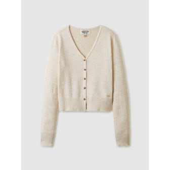 후아유 V-NECK BUTTON CROP CARDIGAN WHCKE2381F