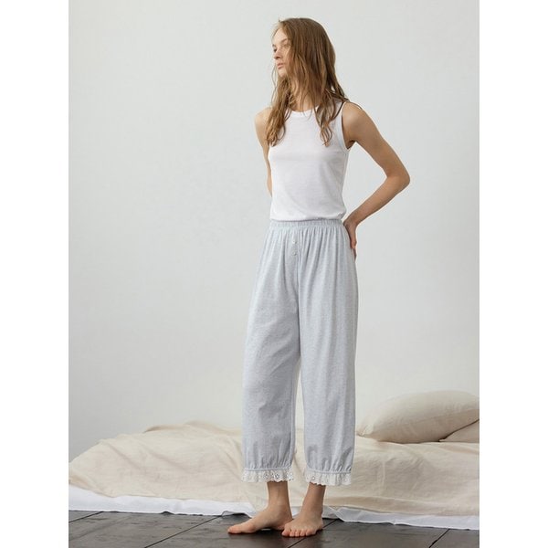 찰리 프릴 잠옷 바지 멜란지