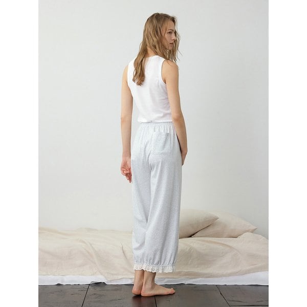 찰리 프릴 잠옷 바지 멜란지