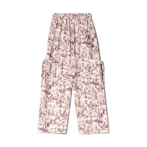 PATTERN CARGO PANTS (WINE)