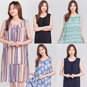 빅사이즈 그린인견 민소매 원피스 1417 (F~2XL) 잠옷 파자마 실내복 이지웨어 정말 시원한 인견 원피스