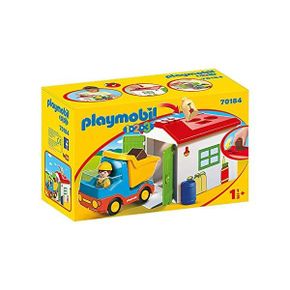 독일 플레이모빌 자동차 소방차 Playmobil 70184 1.2.3 Truck with Sorting Garage Multicoloure