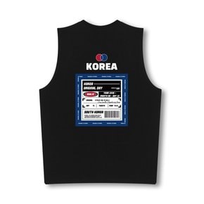 K티켓 박스 트임 나시 티셔츠 4color