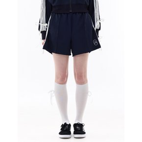 RIBBON JERSEY TRACK SHORTS PANTS / NAVY