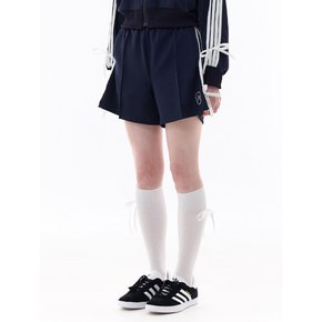 RIBBON JERSEY TRACK SHORTS PANTS / NAVY