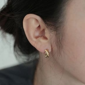 [ 본사정품 / 실크 파우치 쇼핑백 증정 ] 실버 루프 바인 원터치 귀걸이
