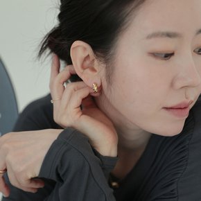 [ 본사정품 / 실크 파우치 쇼핑백 증정 ] 실버 루프 바인 원터치 귀걸이
