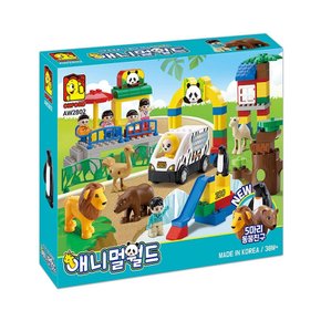 5마리 동물친구 6명 피규어 동물나라 놀이동산 장난감 블럭 학습교재 수업교구