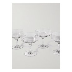 Roebling Set of Four Crystal Champagne Coupes