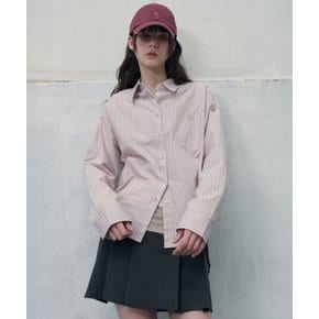 스몰 로고 스트라이프 코튼 셔츠 [2COLOR]