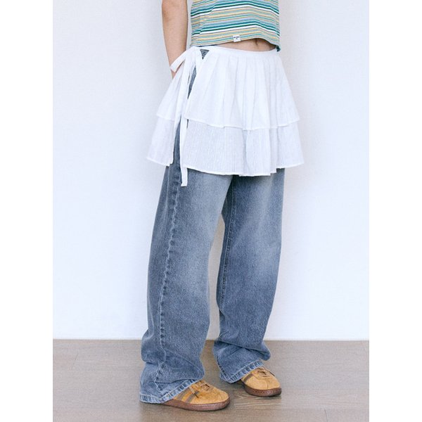 Layered Frill Skirt Ivory