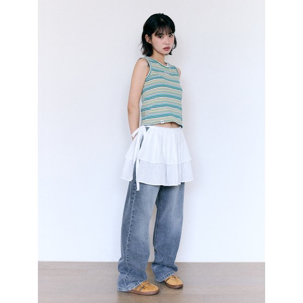 Layered Frill Skirt Ivory