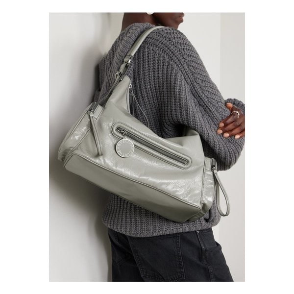 스텔라매카트니 다트무어 텍스트 숄더 백 라이트 그레이 46376663162900192