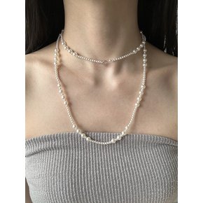 [925silver] Bubble pearl necklace