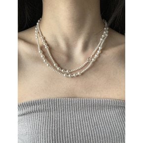 [925silver] Bubble pearl necklace