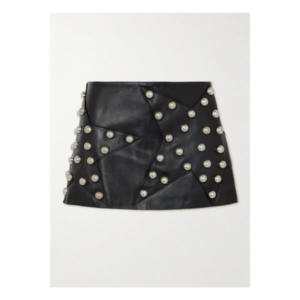 아레아 스터드 가죽 미니 스커트 1647597321800298