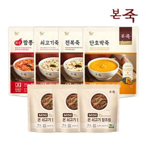 [본죽] 죽330g+장조림 C SET 총7팩(전복+쇠고기+짬뽕+호박+미니3)..[32258211]