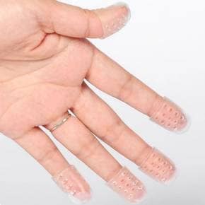 통기성 실리콘 발가락 손가락 골무 5P