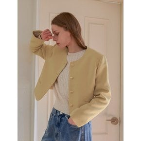 Candle No-Collar Crop Jacket