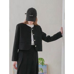 Candle No-Collar Crop Jacket