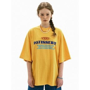 Patisserie oversize t-shirt_yellow