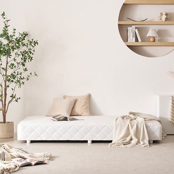 1인용 원룸 작은방 자취방 라텍스 일체형침대 (저상형) SS DB5006R (착불)