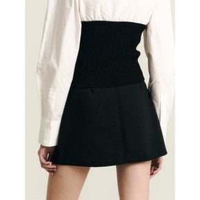 WD_Black minimal mini skirt