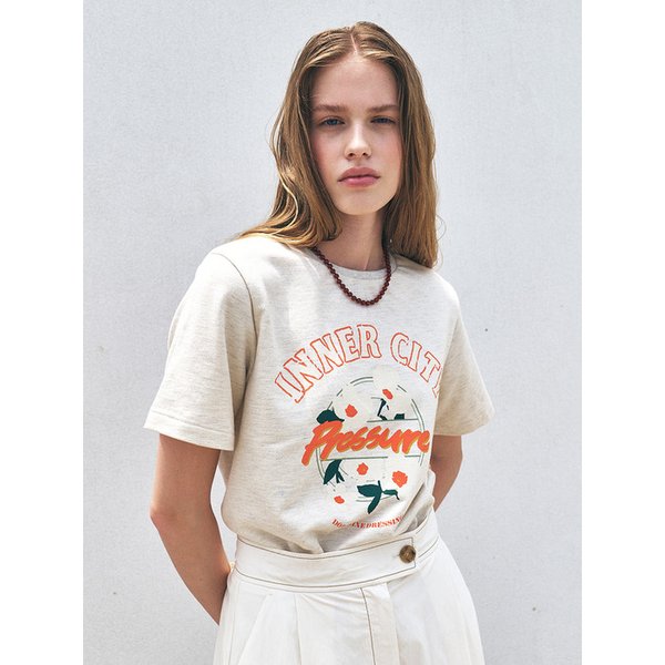 RTR FLOWER WAPPEN  HALF SLEEVE TOP _3COLORS