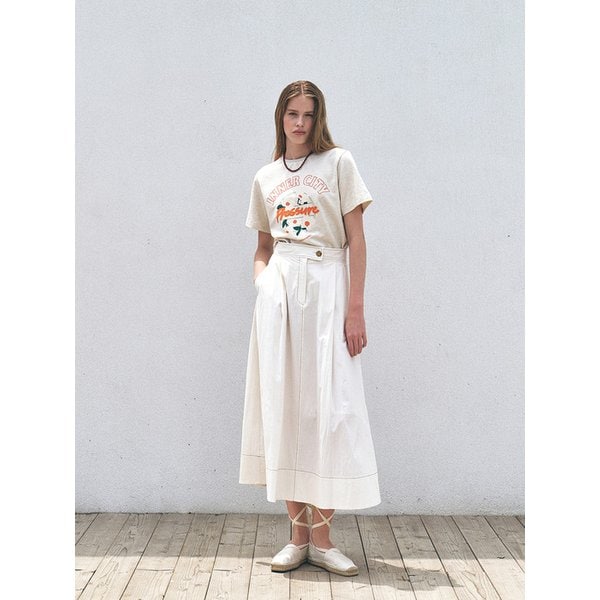 RTR FLOWER WAPPEN  HALF SLEEVE TOP _3COLORS