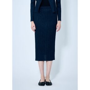 [해외배송] 이세이미야케 플리츠플리즈 플리츠 펜슬 스커트 PP48JG408 75 NAVY