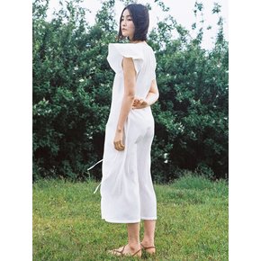 SHEER LONG DRESS - WHITE