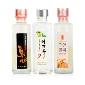 전통주애 소주 샘플러 180ml 3본 전주이강주 진심홍삼주 진안블랙