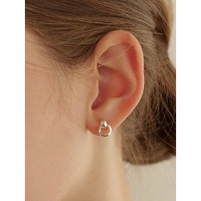 [연말 스페셜 6mm+10mm 진주귀걸이 증정][925 silver] Round move ring earring