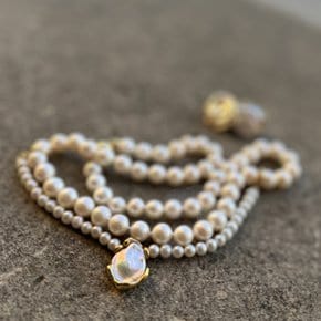 LAHM PEARL NECKLACE  화이트 진주 목걸이