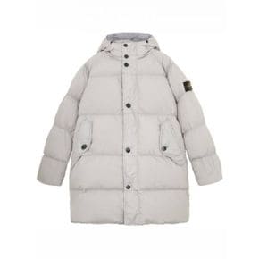 STONE ISLAND 스톤아일랜드와펜패치크링클랩스롱패딩라이트그레이남성패딩 270503