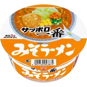  일본 삿포로이치방 미소 된장 라멘 75g 12개입 일본 컵라면