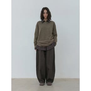 boatneck sheer knit (mud brown)