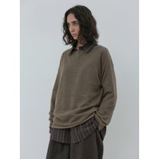 boatneck sheer knit (mud brown)