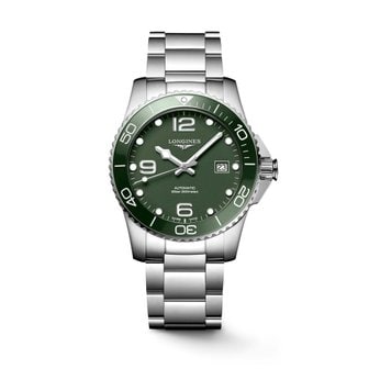 론진 하이드로 콘퀘스트 세라믹 그린 다이얼 41MM L3.781.4.06.6