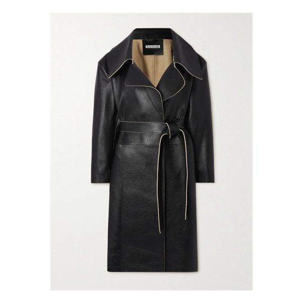 벨트 가죽 코트 블랙 1647597356021512