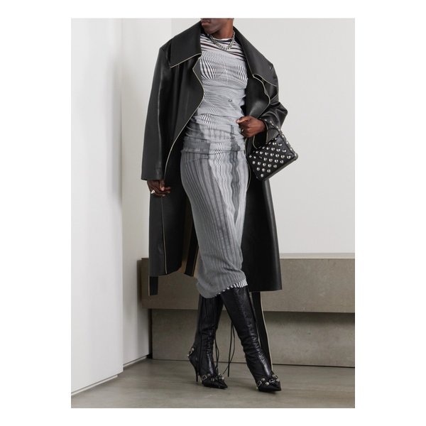 벨트 가죽 코트 블랙 1647597356021512