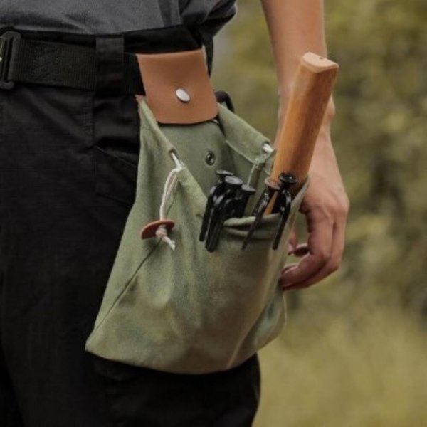 [옷자락] 휴대용 미니 가죽 캔버스 힙색 남녀공용 버클형