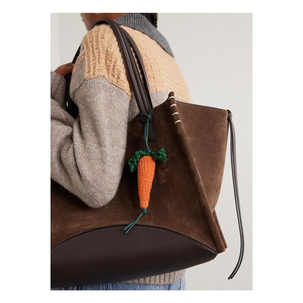 캐롯 크로셰 코튼 가죽 백 참 46376663162971349