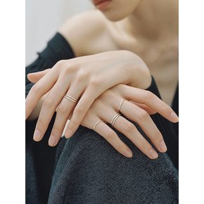 Layered slender ring_925 silver