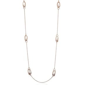 Rudy pearl motive long necklace