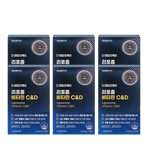 데일리케이 리포좀 비타민C D 30포 x 6박스