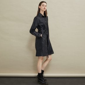 Gloss shirt dress Black