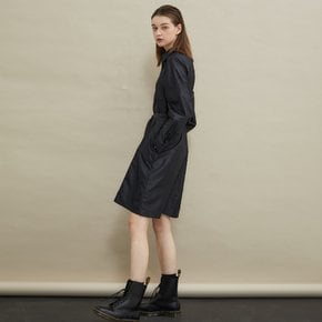 Gloss shirt dress Black